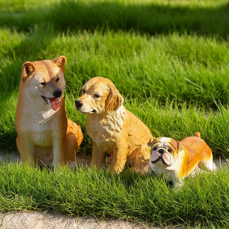 Garden Simulation Shiba Dog Ornament Courtyard Garden Decor