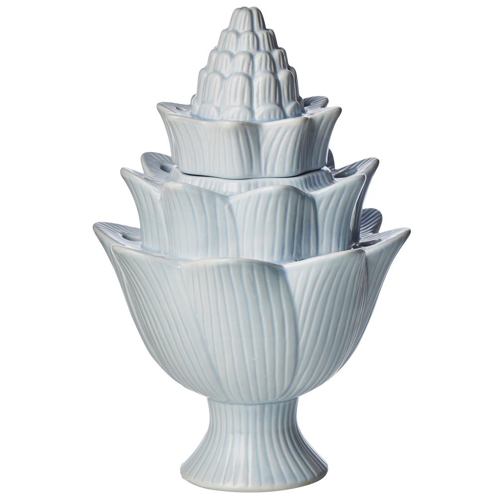 Large Light Blue Artichoke Tulipiere