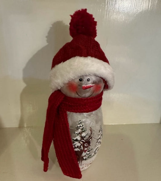 Jolly Christmas Pre-Lit Glass Jar  C-23