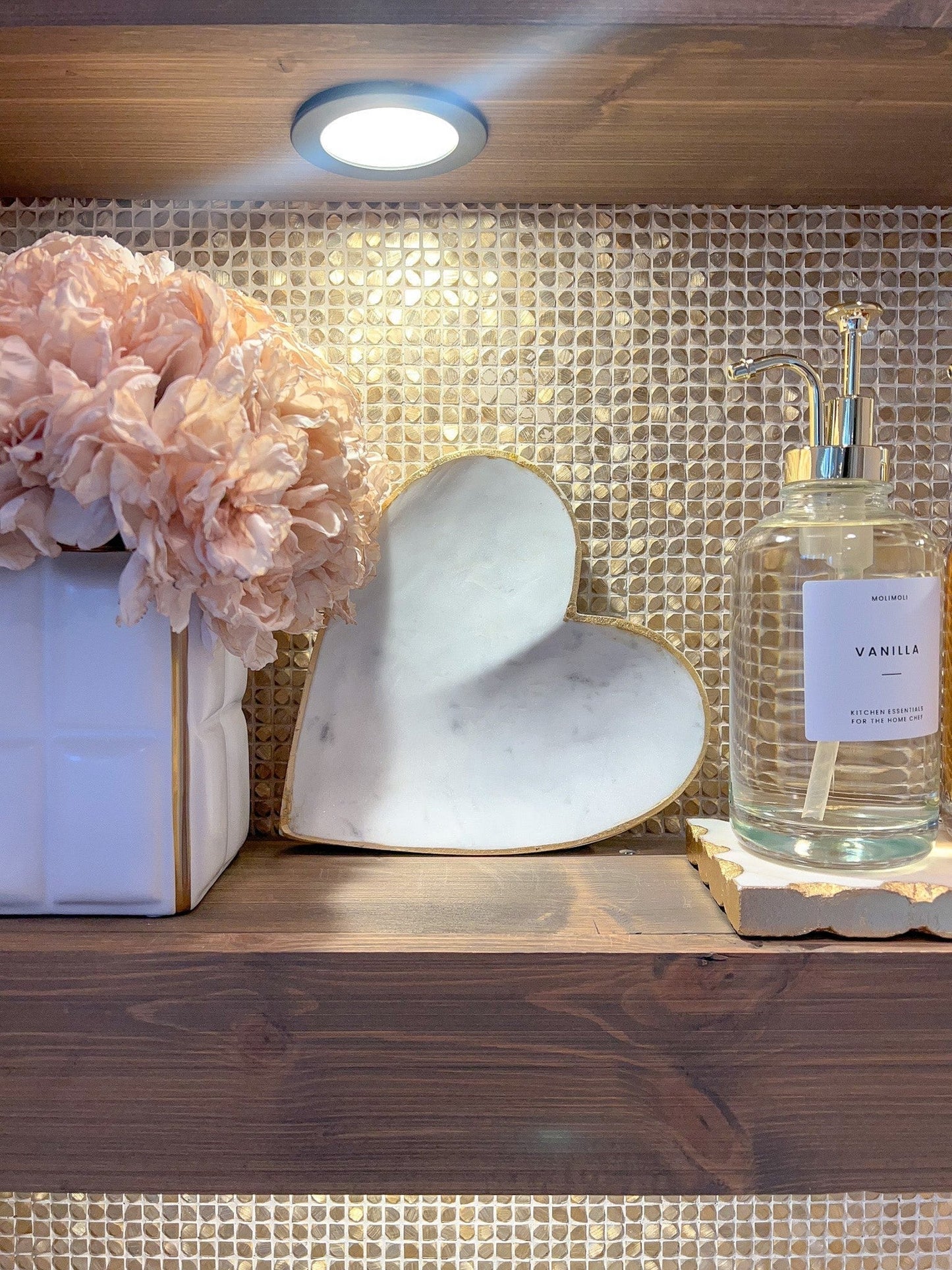 Marble Heart Tray with Gold Edge (3 Sizes)