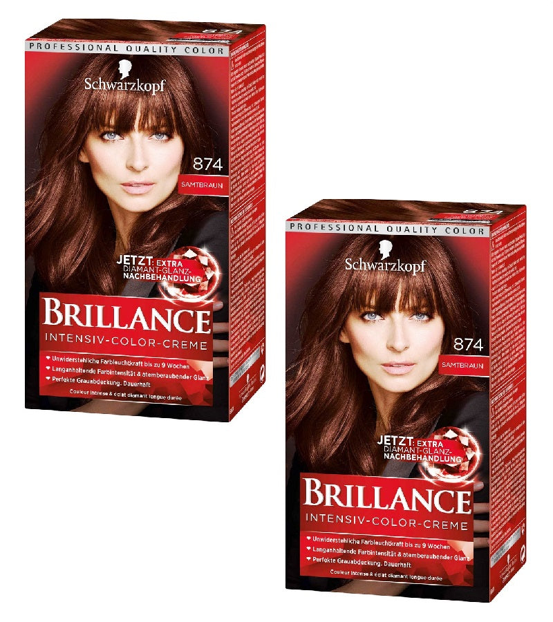 2xPack Schwarzkopf BRILLANCE Intensive Color Cream - 22 Varieties