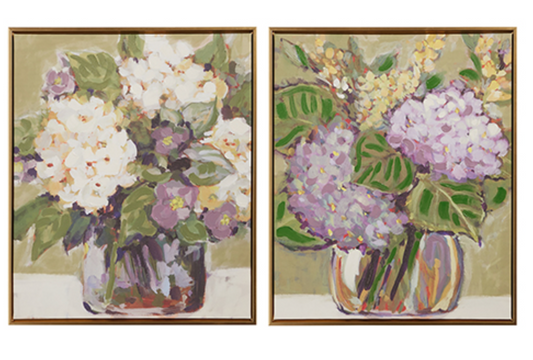 23.5" Hydrangea Vase Framed Wall Art