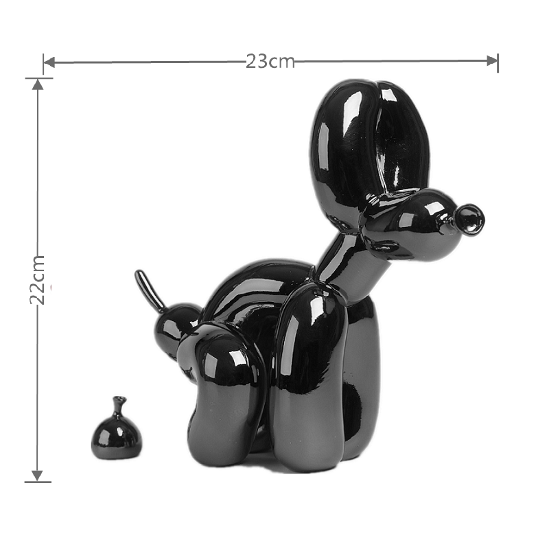 Balloon Dog Poo Resin Animal Sculpture