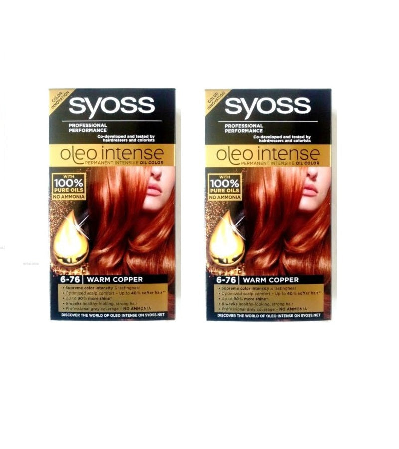 2xPacks Syoss Oleo Professional Performance Intense Oil Hair Coloration - 24 Varieties