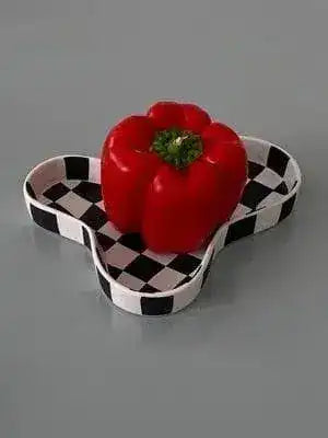 Chic Checkers Ceramic Bowl - MAIA HOMES