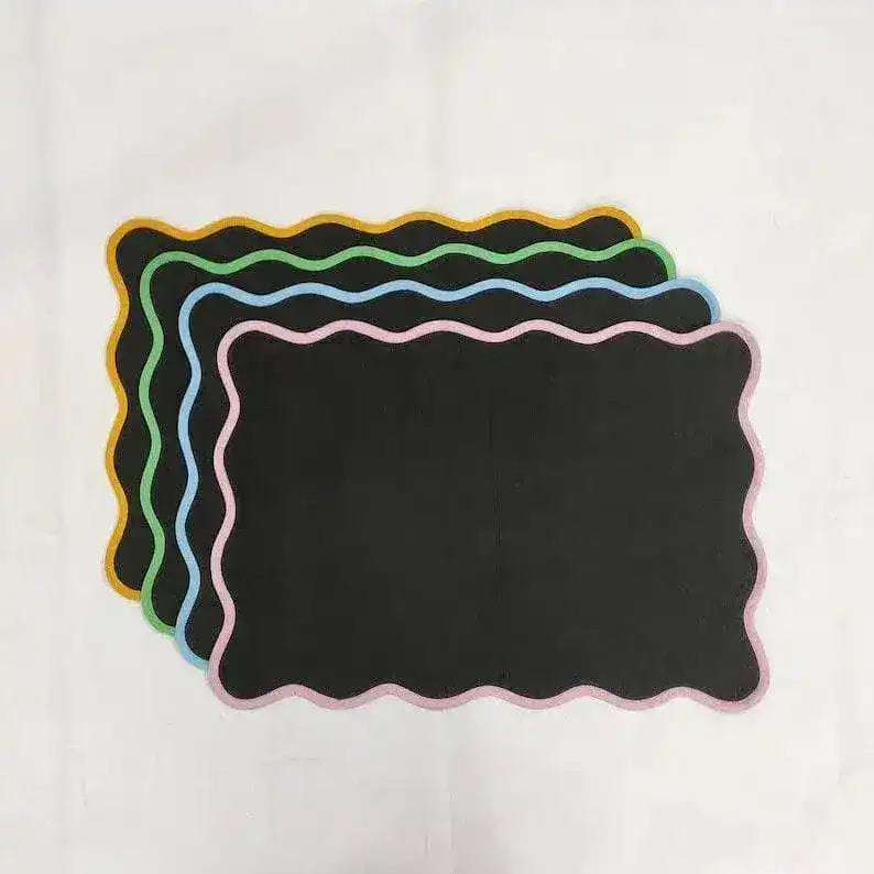 Classic Scalloped Cotton Placemats - Set of 2