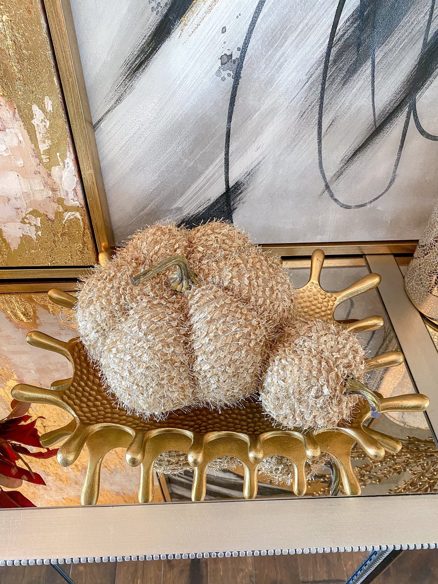 Gold Hammered Splash Tray (2 Styles)