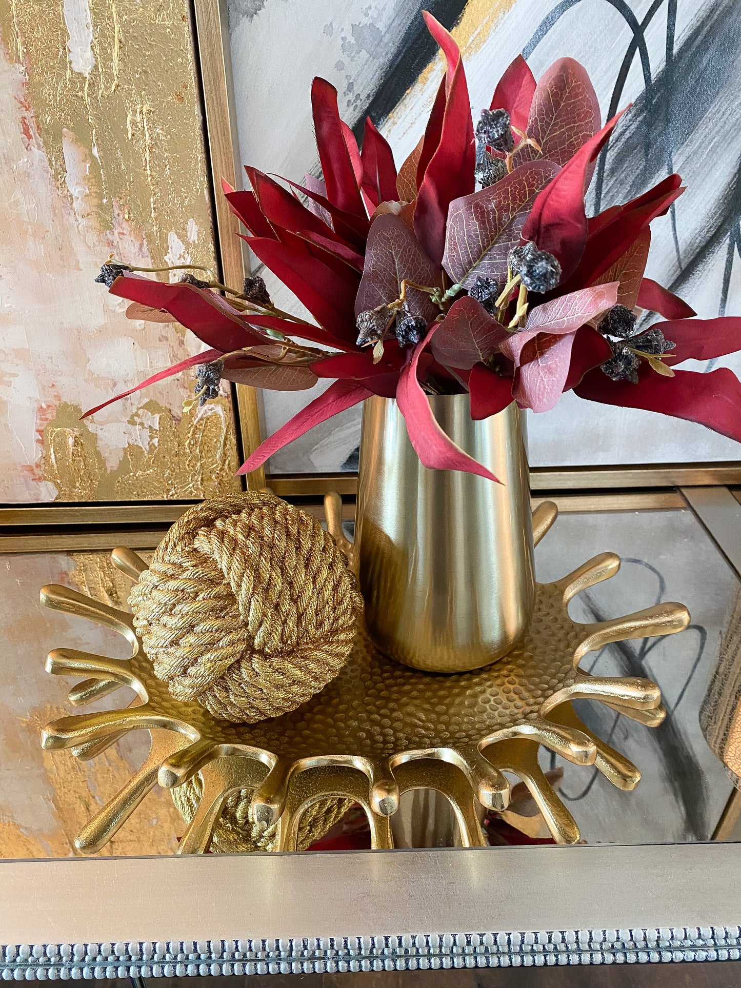 Gold Hammered Splash Tray (2 Styles)