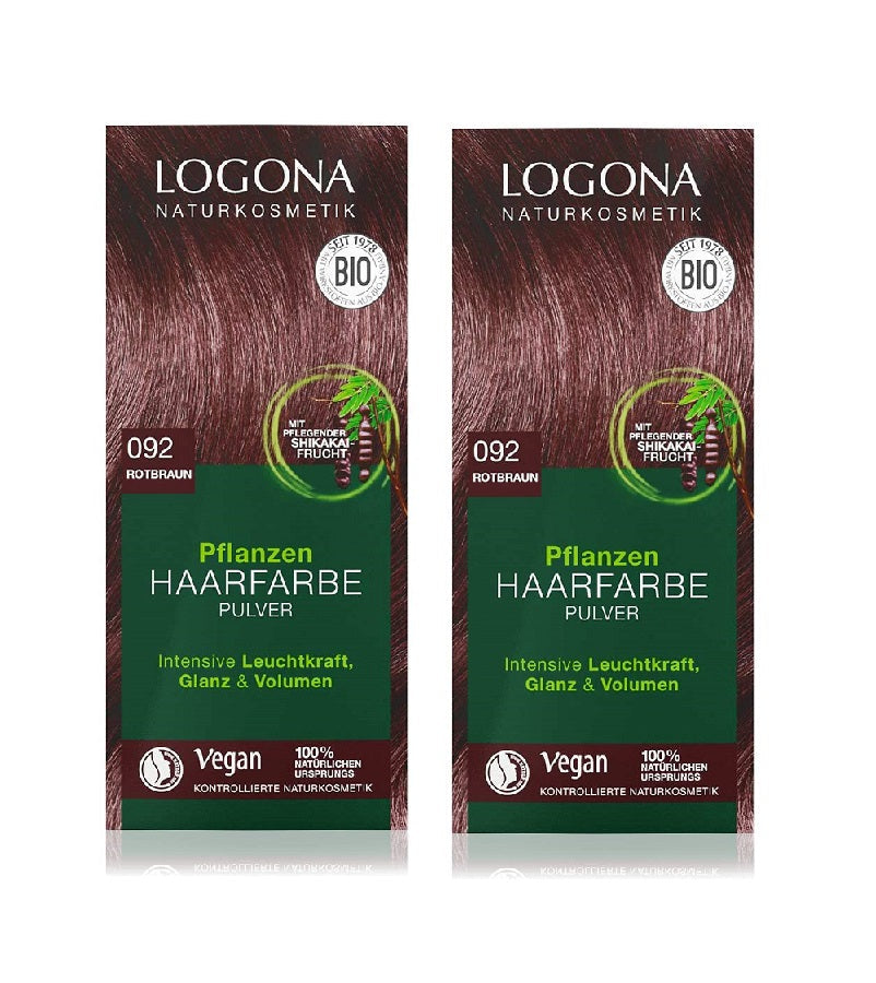 2xPacks Logona Plant Powder Vegan Hair Color for Women - 12 Varieties