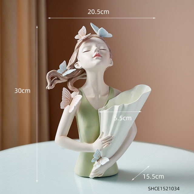 Modern Butterfly Girl Sculpture - Annizon Home Essentials