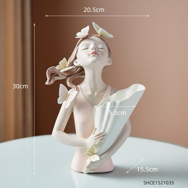 Modern Butterfly Girl Sculpture - Annizon Home Essentials