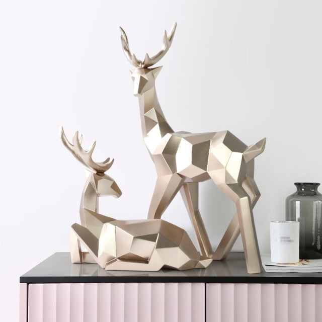 Deer Figurines Resin Sculpture - Annizon Home Essentials