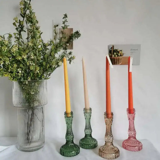 Vintage-Inspired Crystal Candle Holder